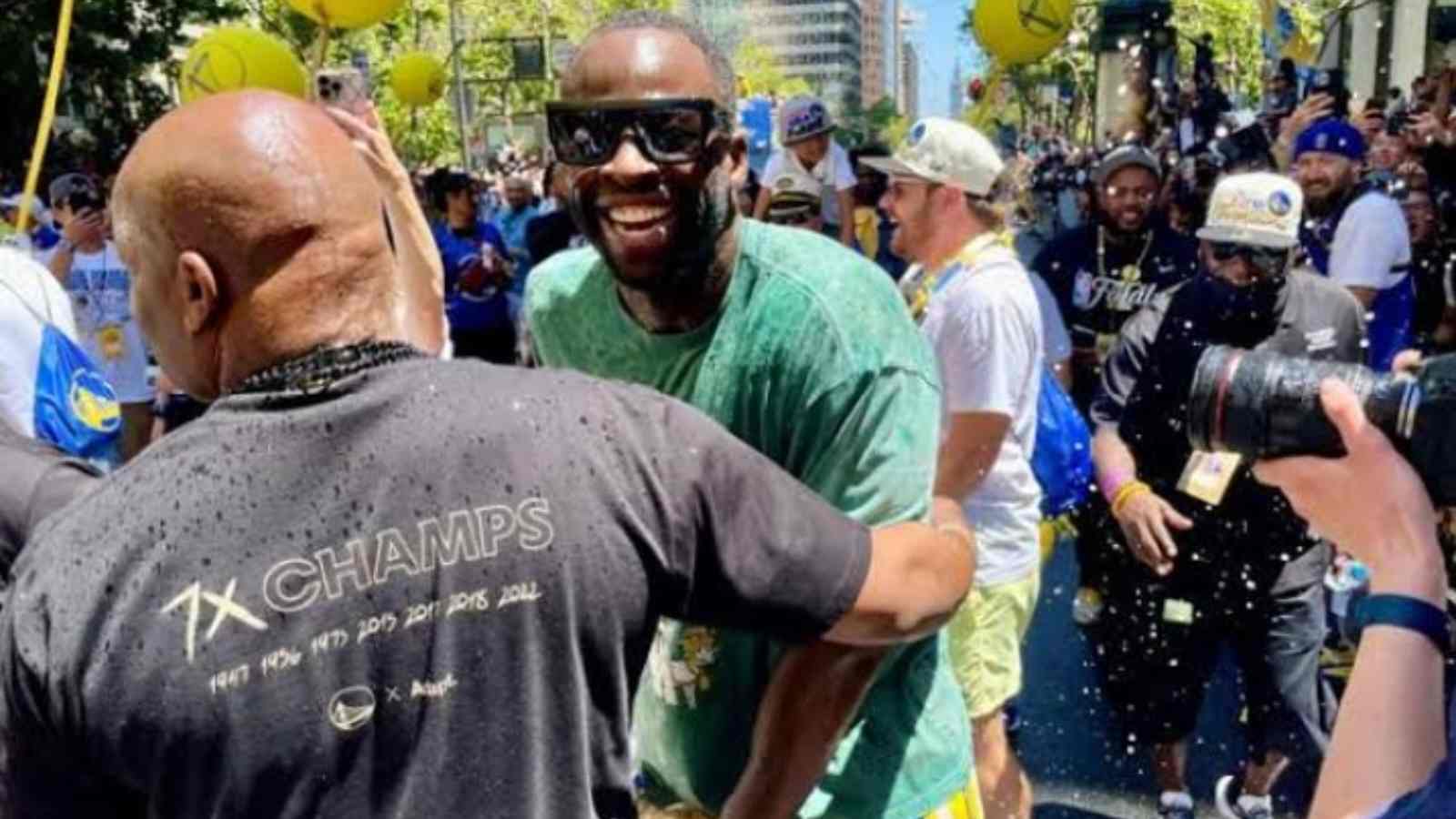 “It’s just like Tomorrowland” Draymond Green loved being drenched with champagne by a fan