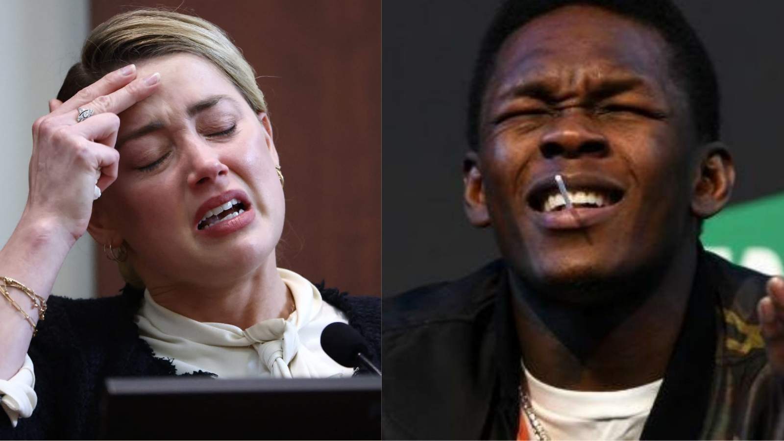 “I wonder if she wiped”- Israel Adesanya takes a dig at Amber Heard about the pooping incident