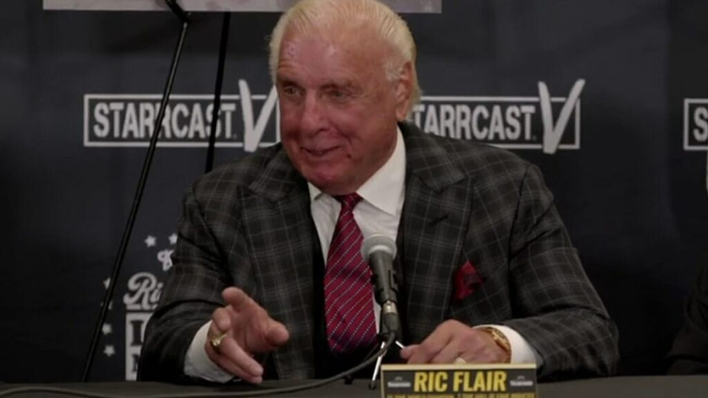 Ric Flair at press conference 