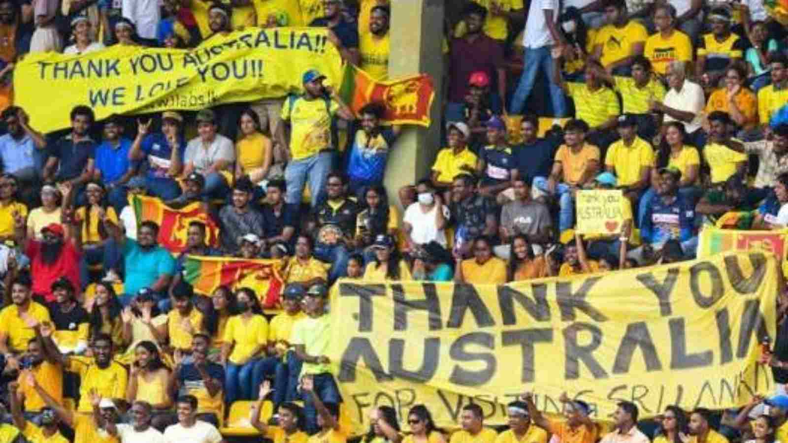 WATCH: “Thank You Australia”:  Sri Lankan fans’ heartwarming gesture for Australia wins the heart of netizens