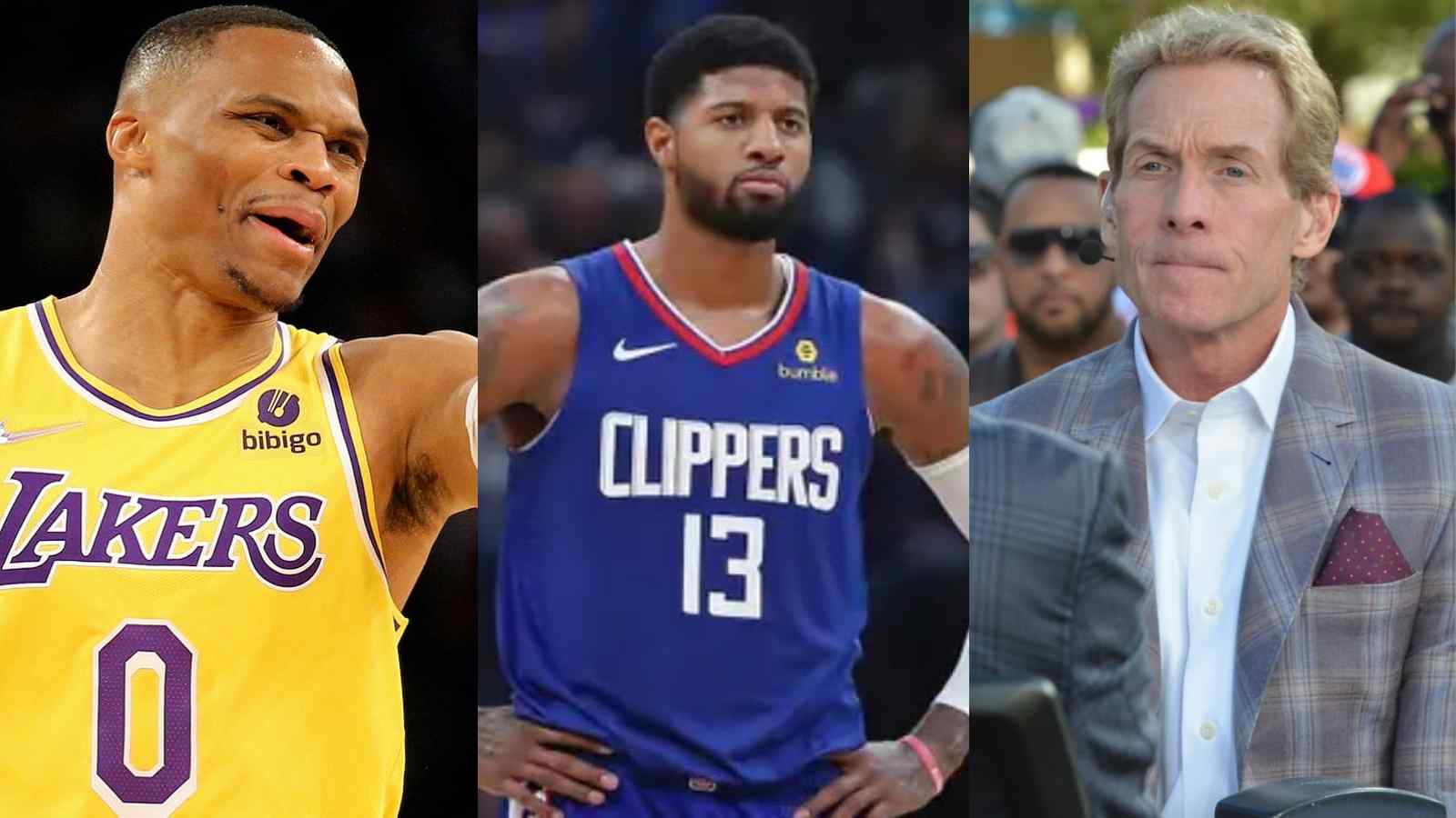 “Skip Bayless is a threat to NBA” Paul George joins forces with Russell Westbrook to pin-point ‘REAL SHIT’ Bayless