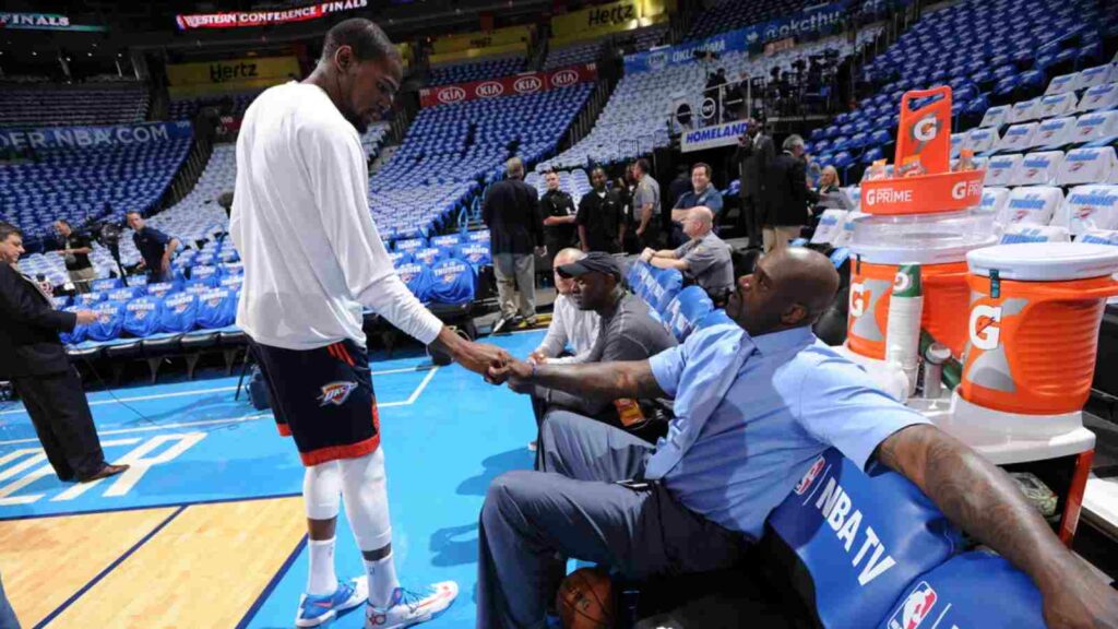 Kevin Durant and Shaquille O'Neal