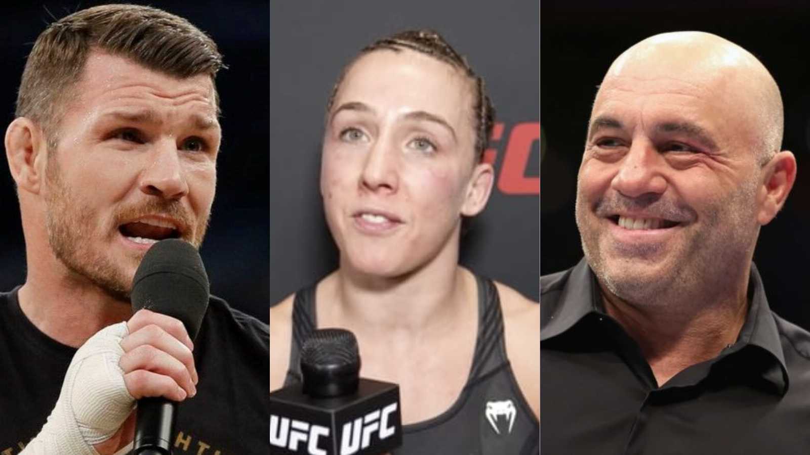 “Joe’s was way better”- Vanessa Demopoulos compared Joe Rogan and Michael Bisping after jumping on Bisping at UFC Vegs 57