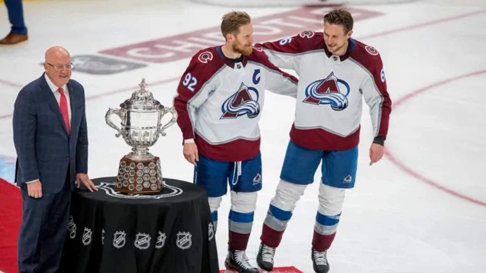 “It’s amazing” – Avalanche skipper Gabriel Landeskog hands over Stanley Cup to defenceman Erik Johnson