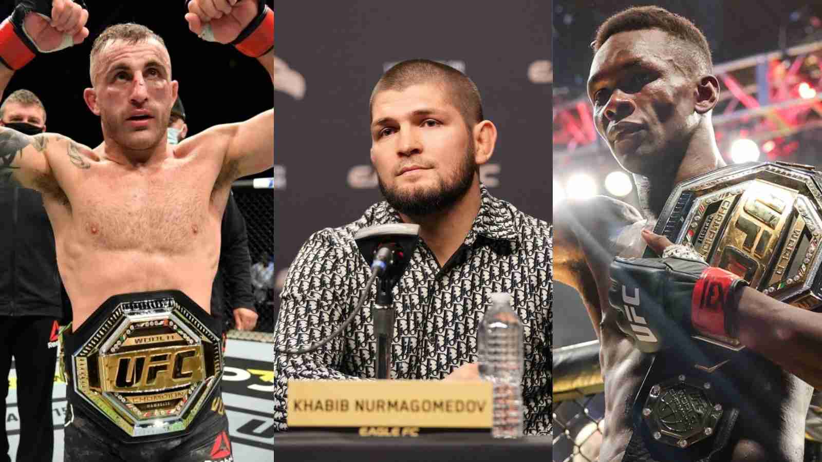 ‘He is class apart’ – Khabib Nurmagomedov explains why Israel Adesanya and Alexander Volkanovski will defend their titles at UFC 276