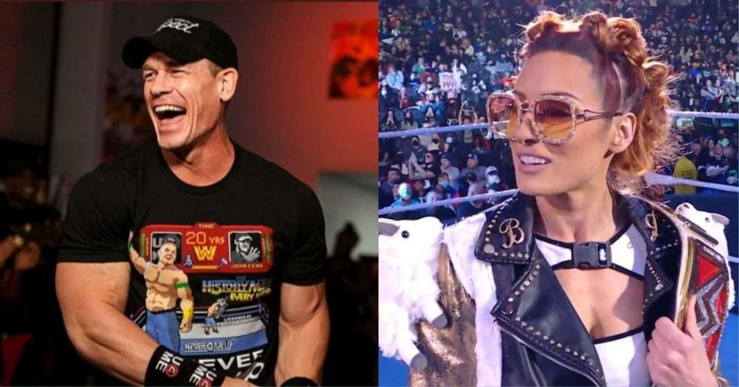 WATCH: Becky Lynch sends a cheeky message to John Cena after Raw goes off in air