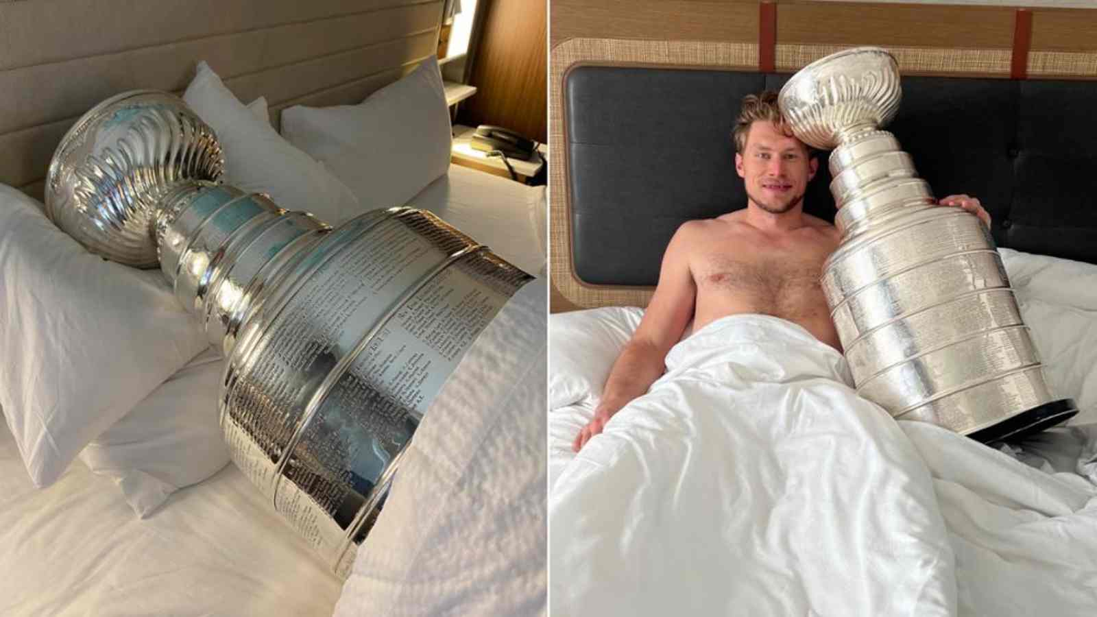 <strong>“Wasn’t dreaming” – Avalanche defenceman Erik Johnson shares morning pictures with the Stanley Cup</strong>