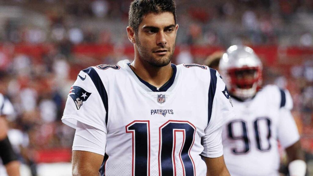 Jimmy Garoppolo during his New England Patriots career