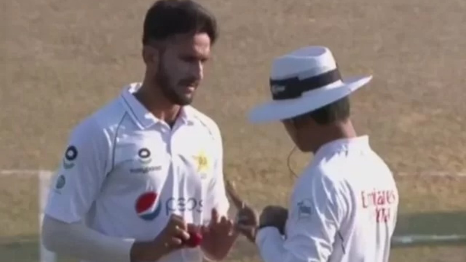 WATCH: Hasan Ali forcefully attempts to raise umpire’s finger after being denied a wicket