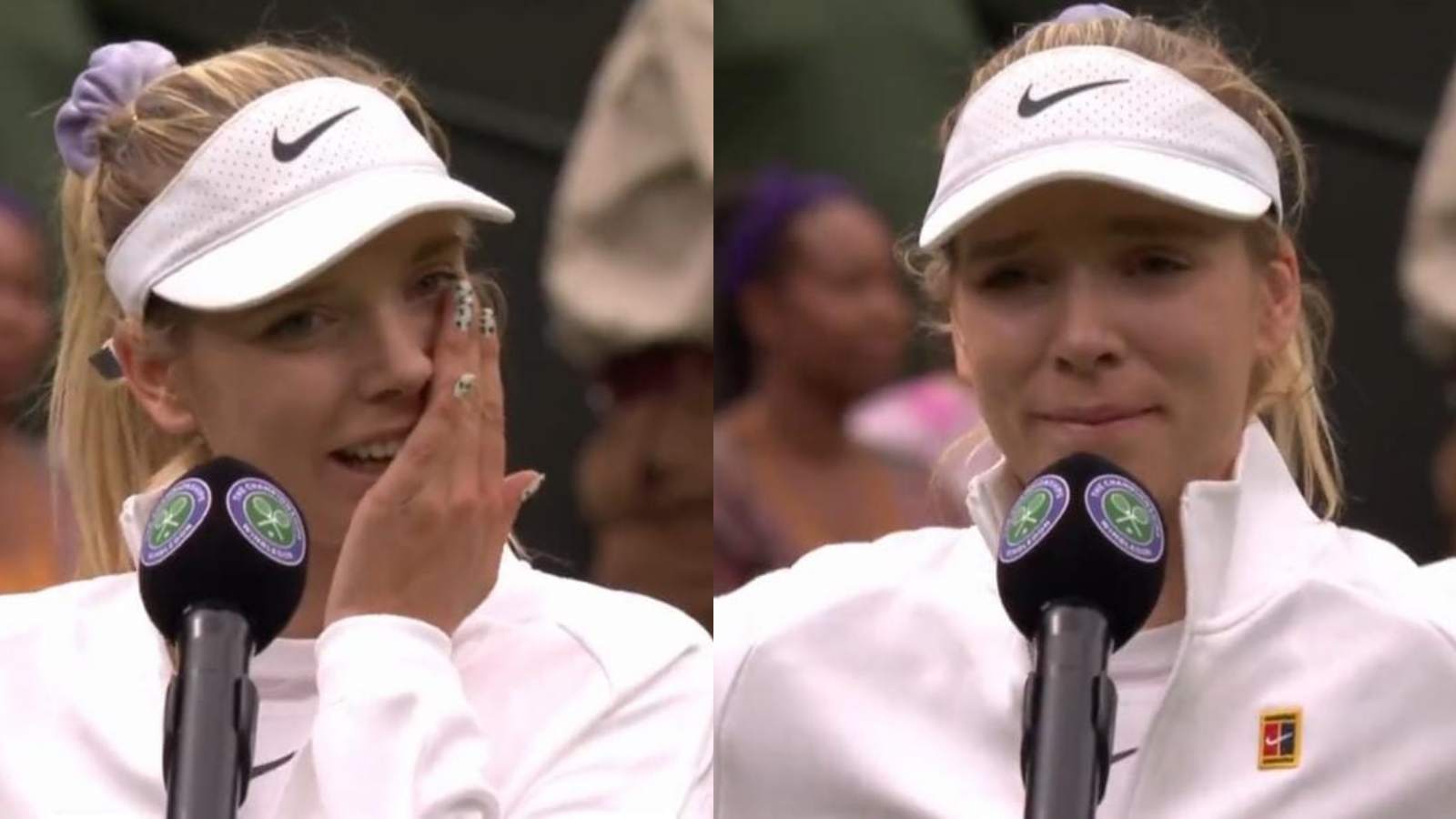 Katie Boulter breaks down in tears as she dedicates her win against Karolina Pliskova to her late Grandma