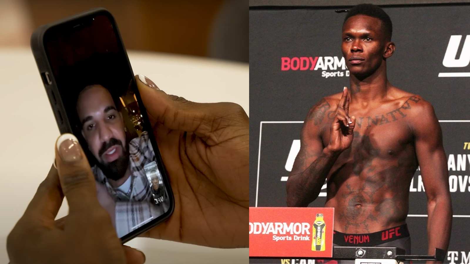 “A light milly on my brother” – WATCH Drake reveals he bet on Israel Adesanya ahead of UFC 276 title fight