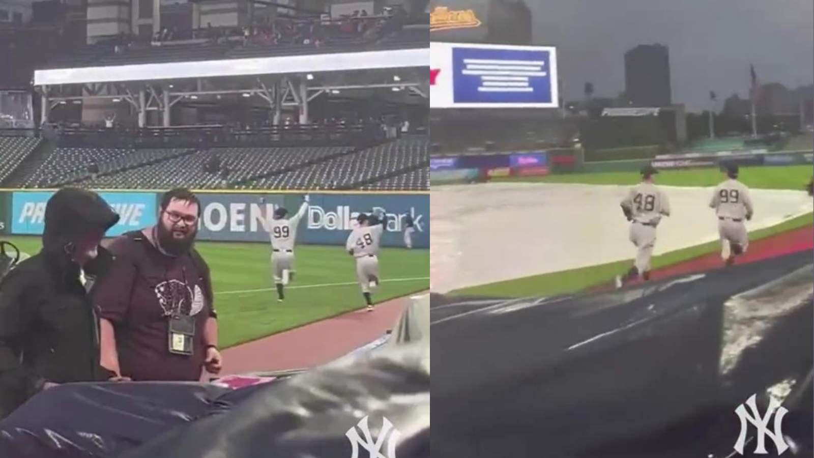 Watch: Aaron Judge and Anthony Rizzo ridicule Cleveland fans as they mock-up their appearance