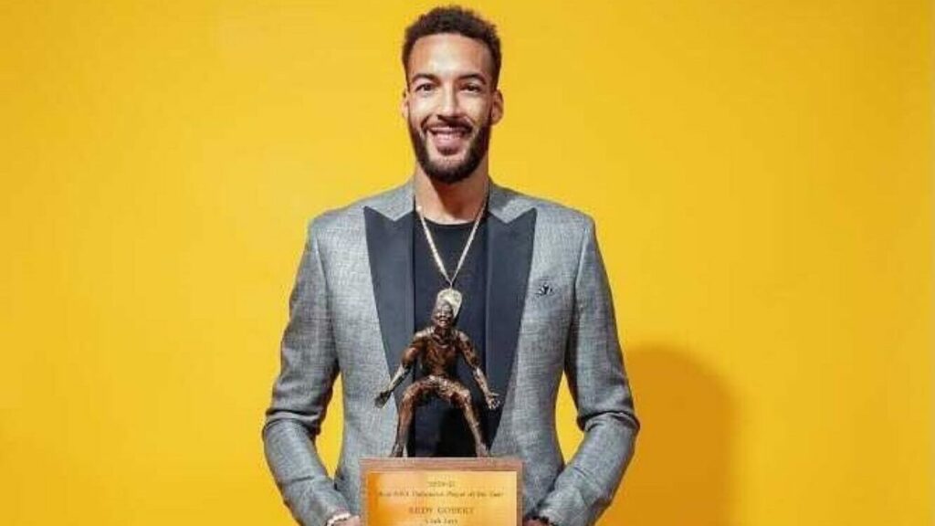 Rudy Gobert Winning Defensive Player of the Year Award