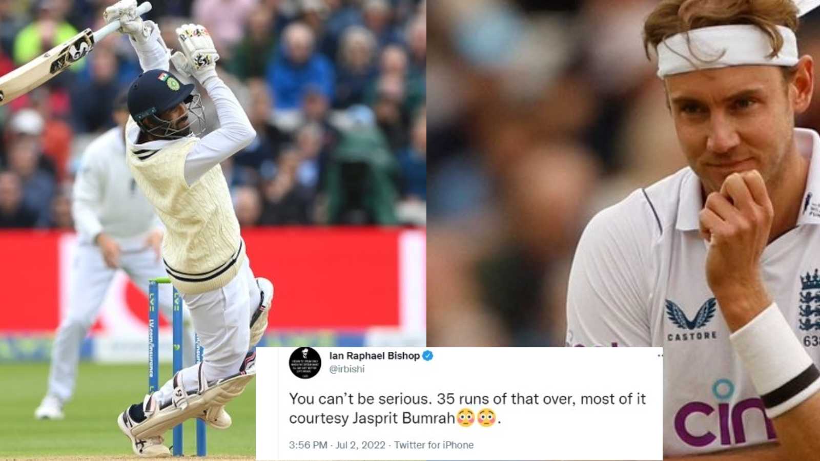 “Nobody saw this coming”- Twitter errupts as Jasprit Bumrah creates world record; smashes 29 runs in an over off Stuart Broad