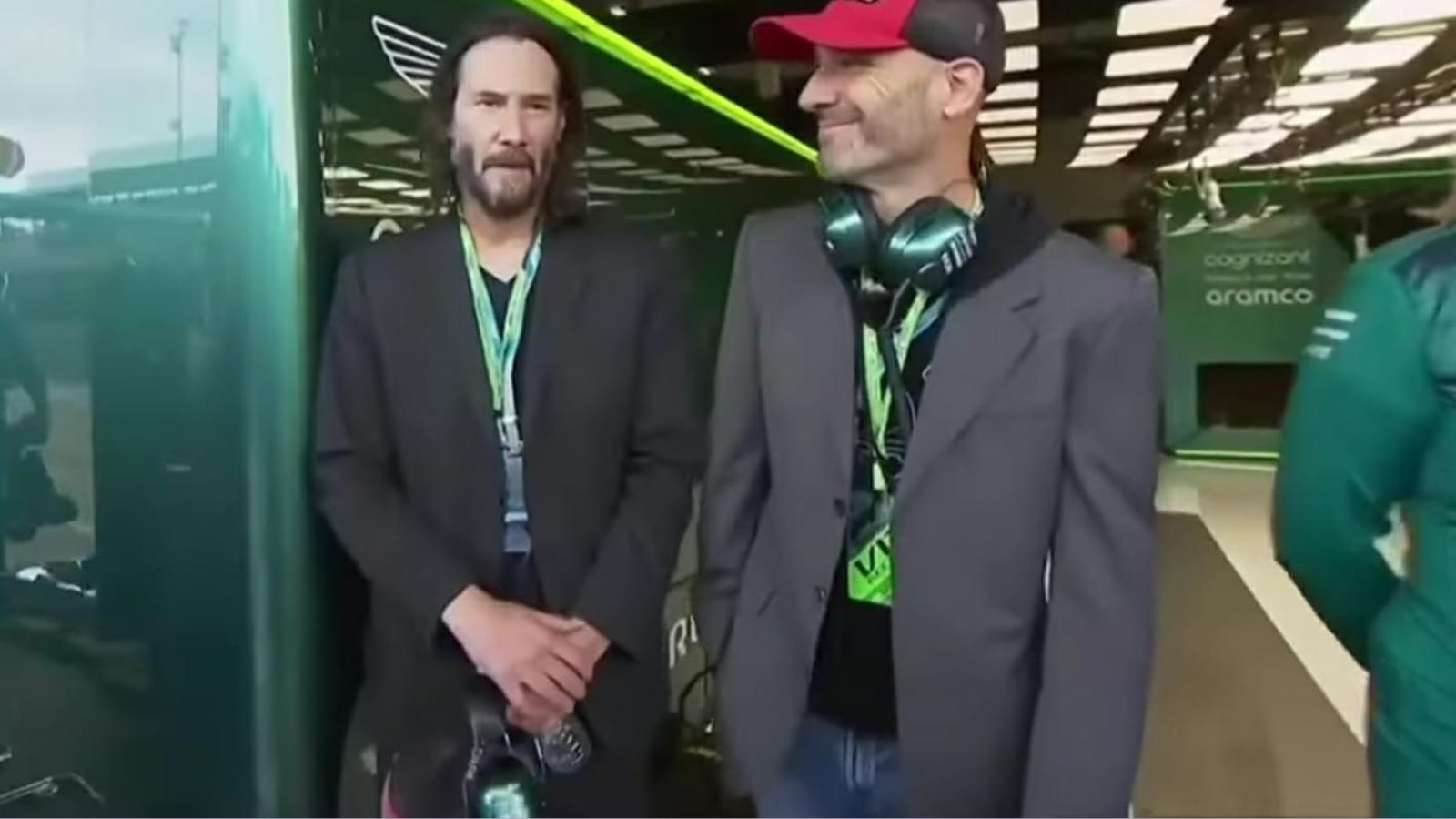 British GP: Keanu Reeves spotted relishing his day out at Silverstone