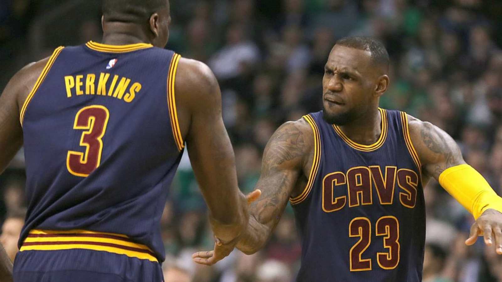 Kendrick Perkins and Lebron James in Cleveland