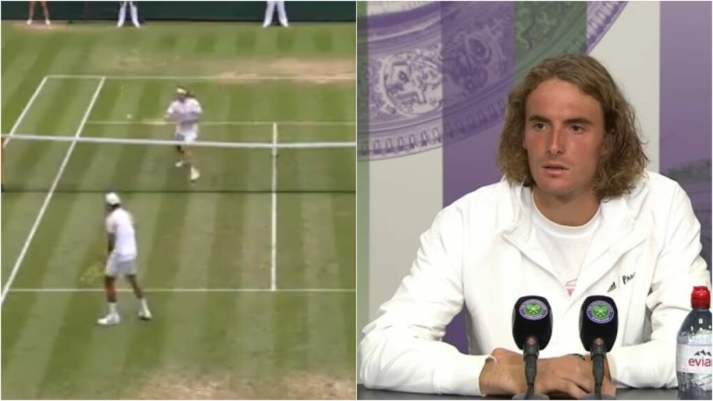 Stefanos Tsitsipas deliberately hitting Nick Kyrgios