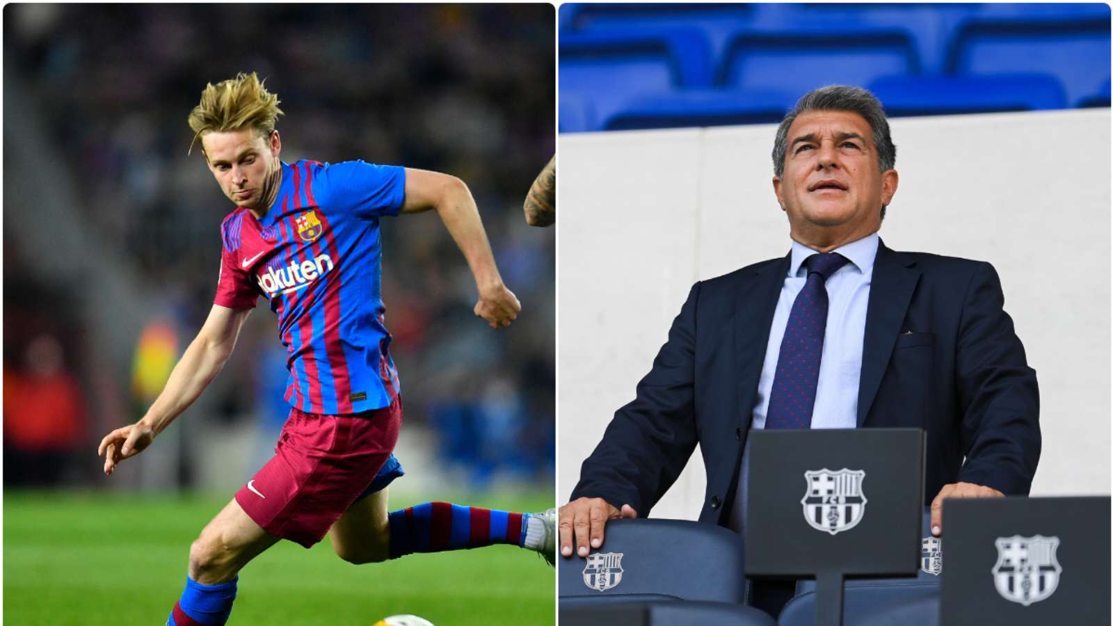 “One of the best players in the world”- “We have no intention of selling him” – Barcelona President Joan Laporta claims Manchester United target Frenkie de Jong is not up for sale