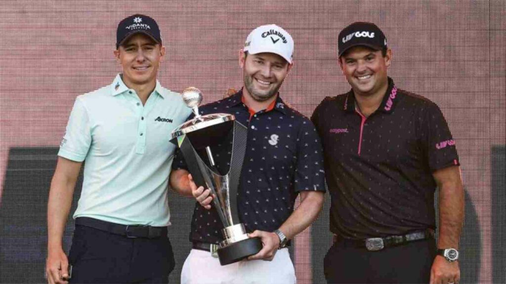 Branden Grace, Patrick Reed and Carlos Ortiz