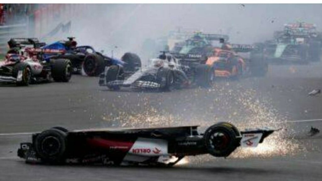 Zhou Guanyu's crash at Silverstone