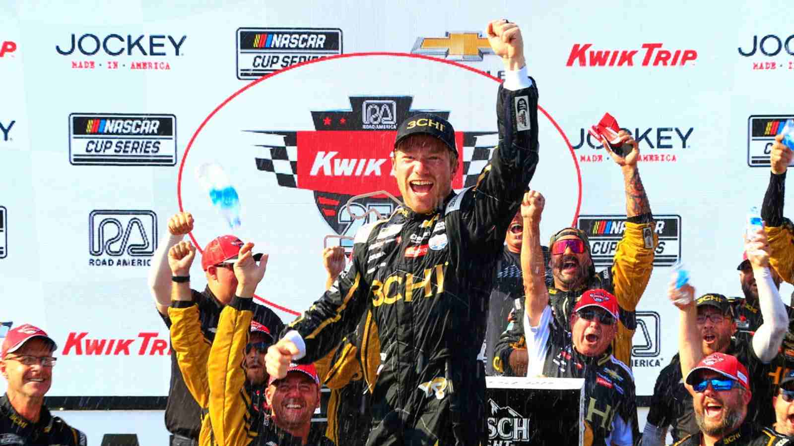 ‘It was a huge sense of relief,’ Tyler Reddick wins the Road America cup race topping Chase Elliott for his first career cup race win