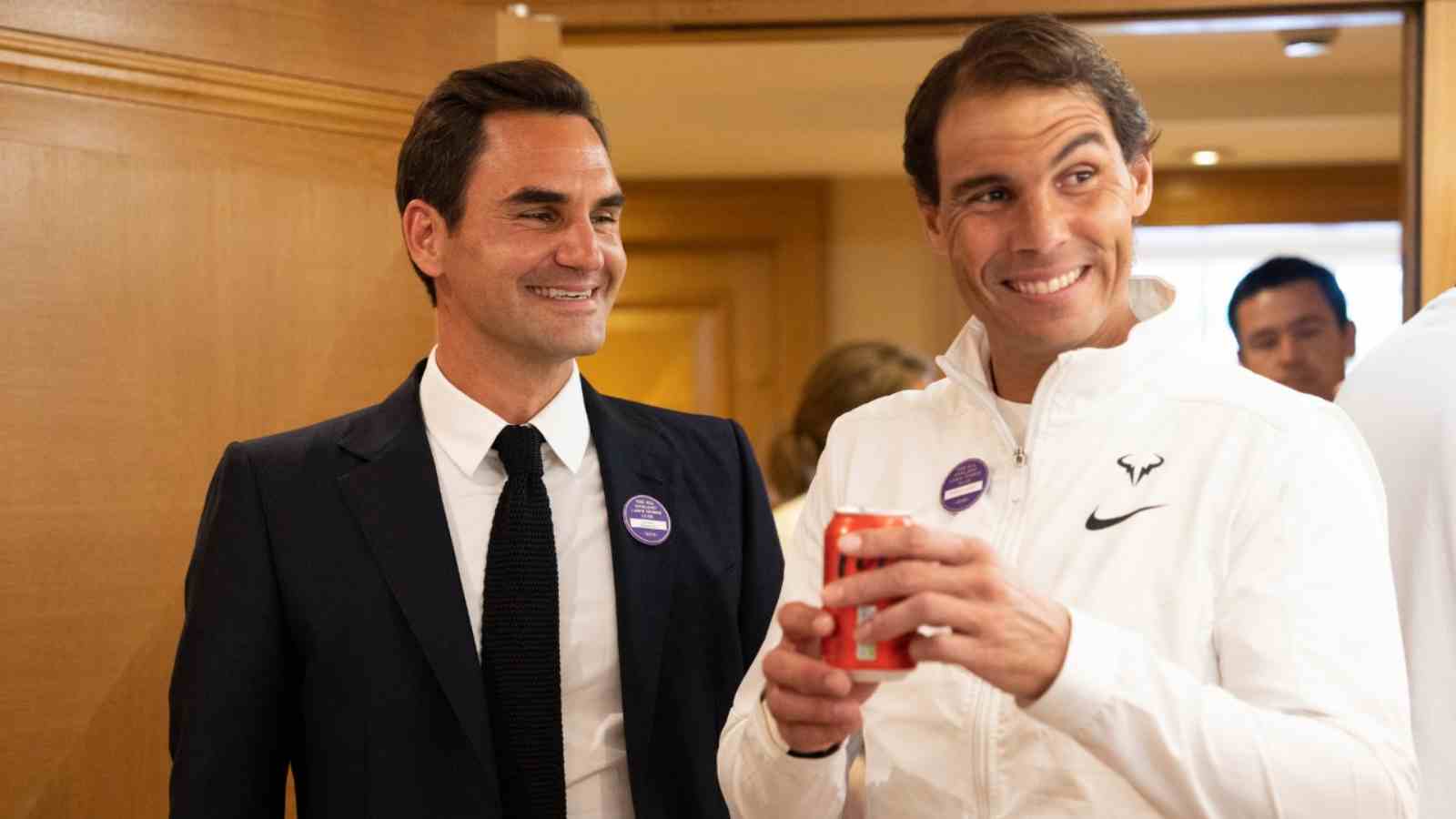 Rafael Nadal cannot contain his excitement over Roger Federer’s Laver Cup comeback