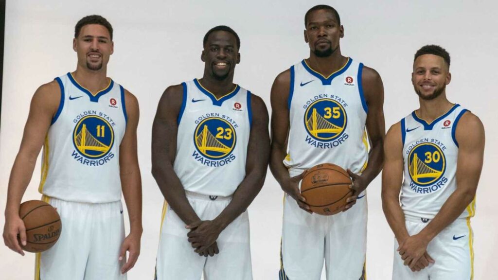 Kevin Durant(35) with the Warriors in 2018