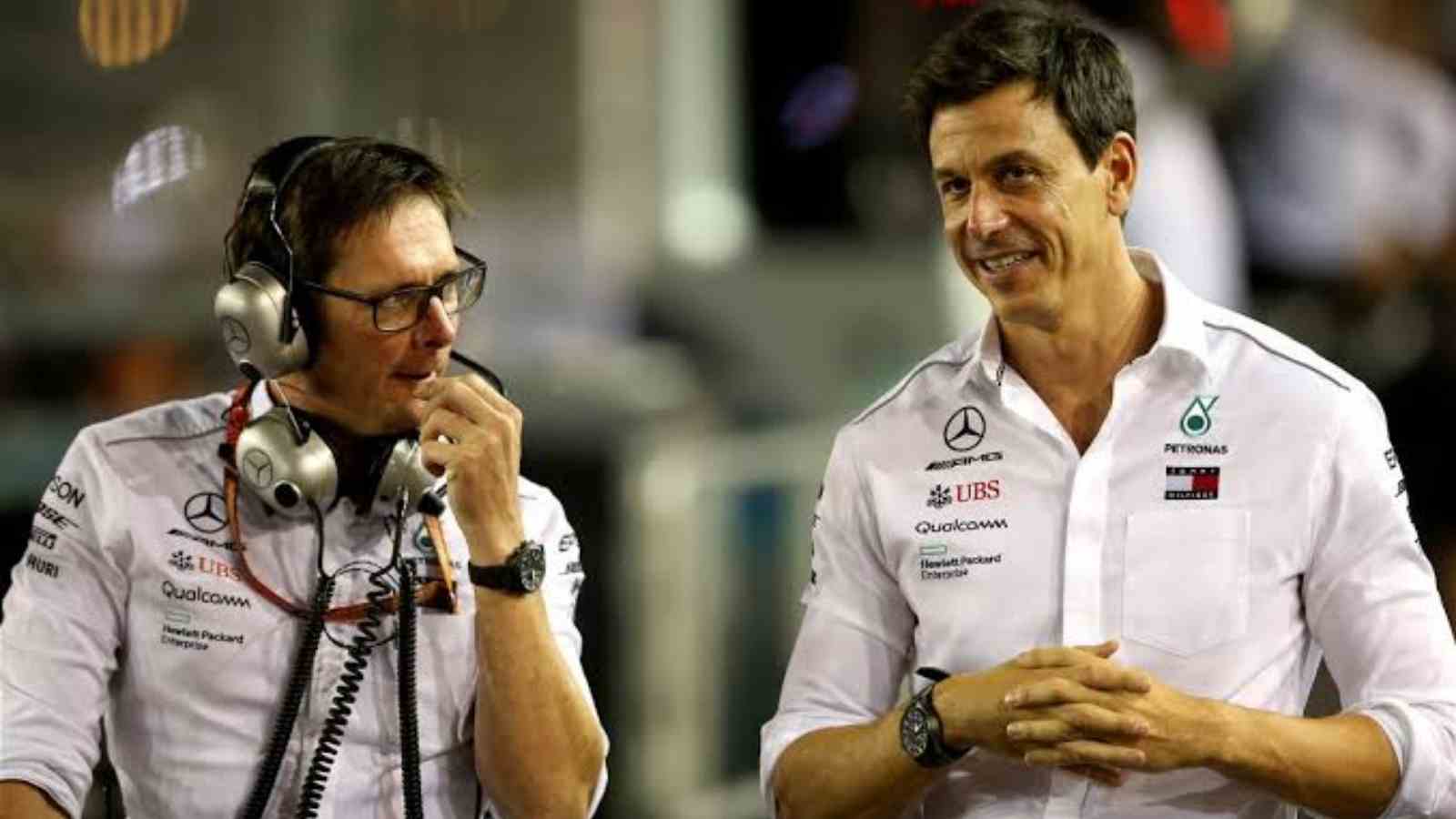 Andrew Shovlin(on the left) and Toto Wolff(on the right)