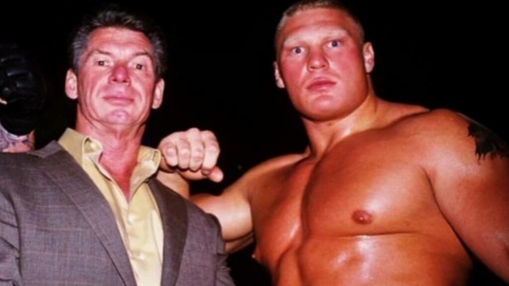 Brock Lesnar with Vince McMahon in the early 2000s