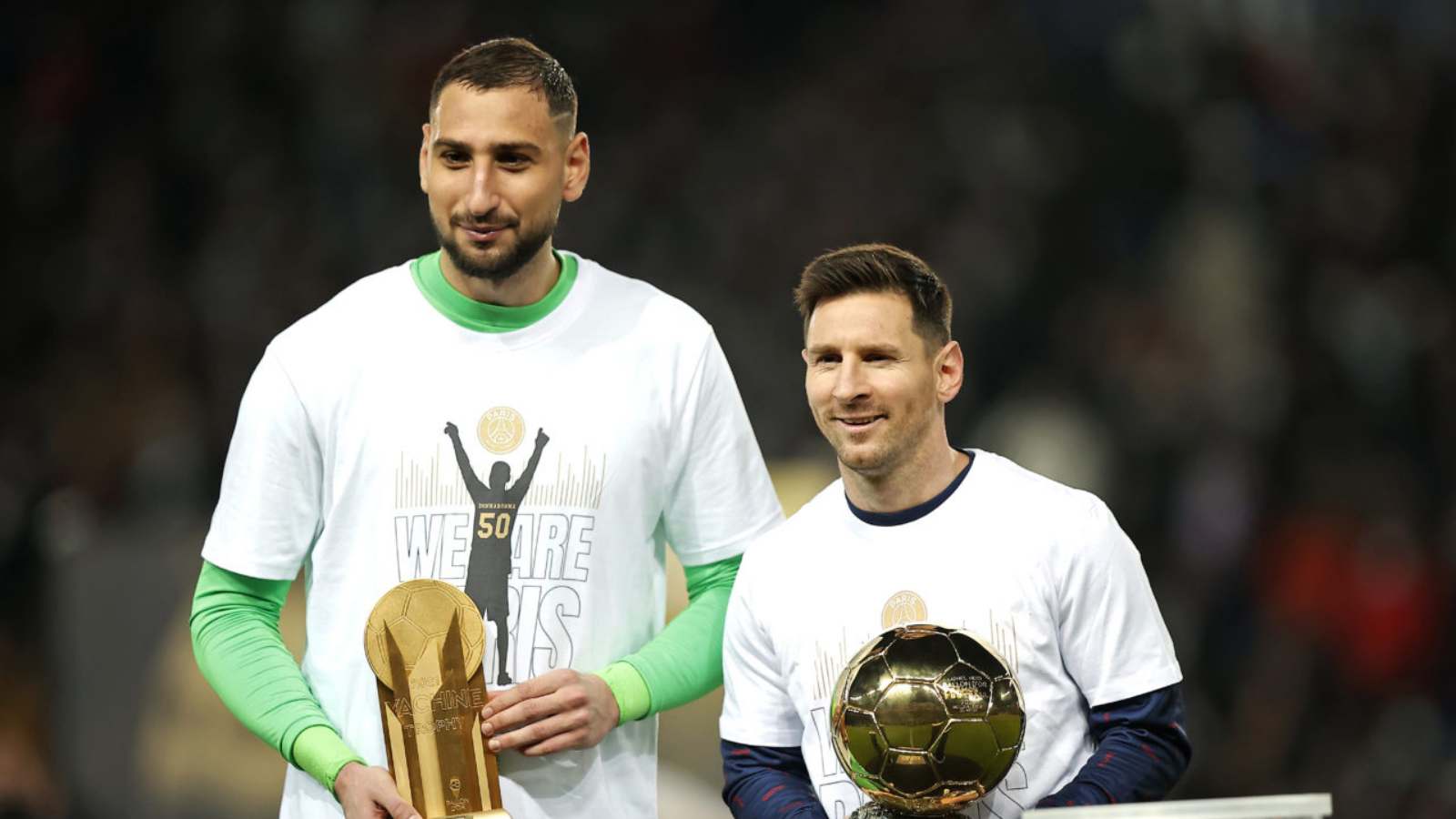 WATCH: PSG teammate Gianluigi Donnarumma hugs Lionel Messi in their first pre-season training