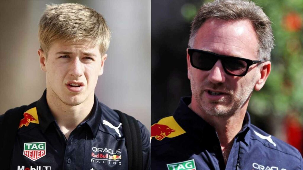 Juri Vips (Left) & Christian Horner (Right)