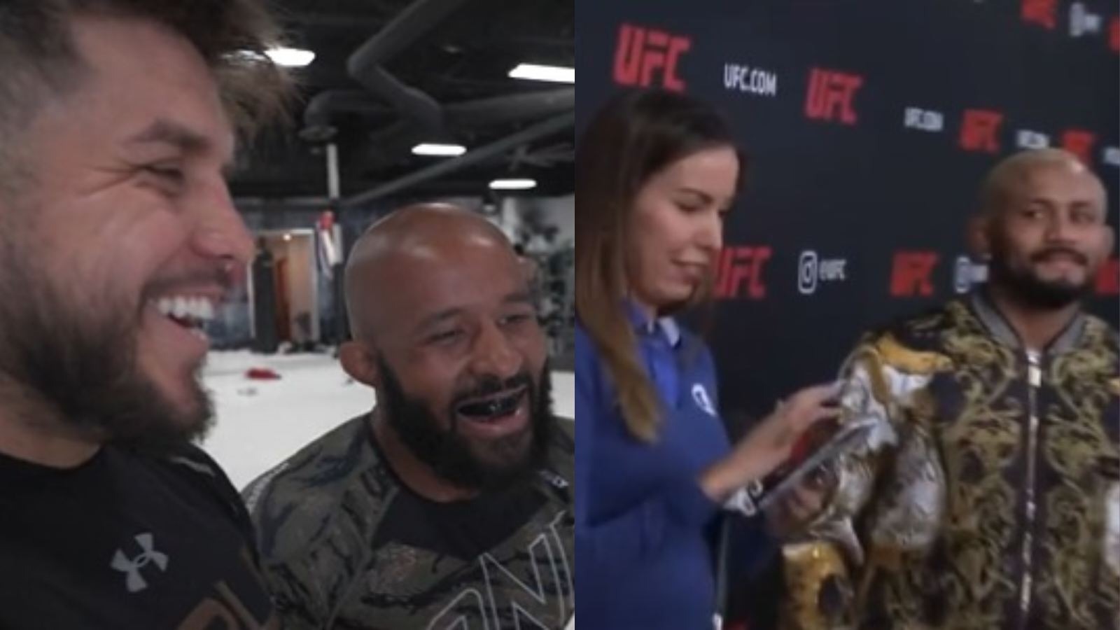 “Precise with no power” Henry Cejudo and Demetrious Johnson have  a hearty laugh while watching the iconic UFC 276 backstage moment with Sean O’Malley