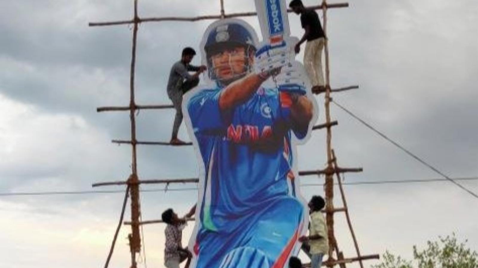 Fans honour MS Dhoni with a 41-feet cutout ahead of his 41st birthday; picture storms the internet