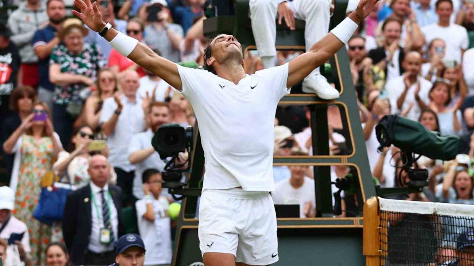 “I was thinking I would not be able to finish the match” Rafael Nadal credits the centre court crowd for inspiring him to fight back against Taylor Fritz at Wimbledon