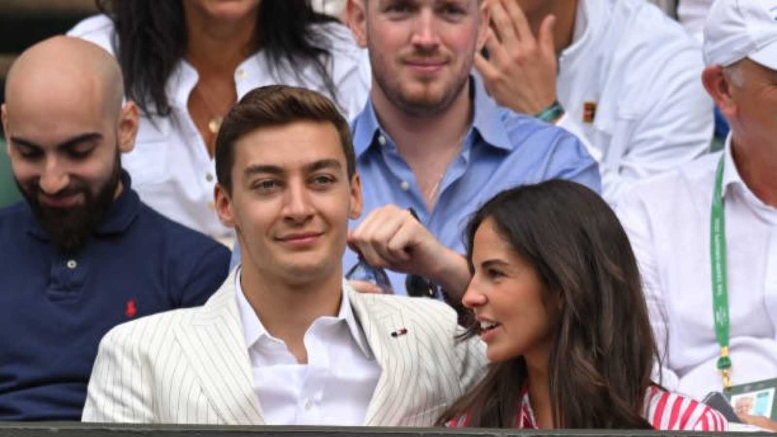 George Russell spends quality time with girlfriend Carmen Mundt at Wimbledon 2022