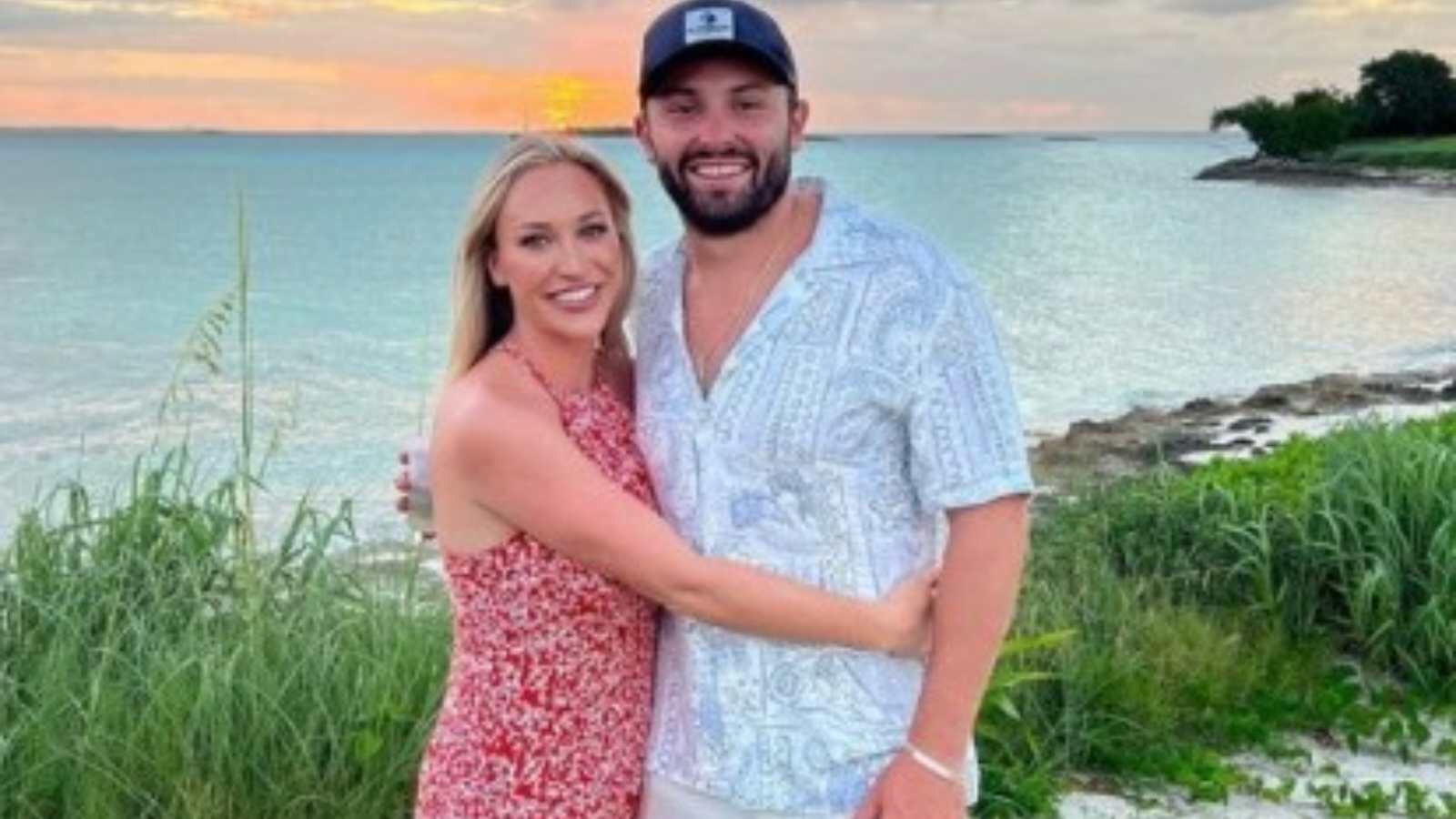 “On anniversary day too” – Baker Mayfield’s wife Emily ecstatic as Carolina Panthers trade takes place on their 3-year anniversary