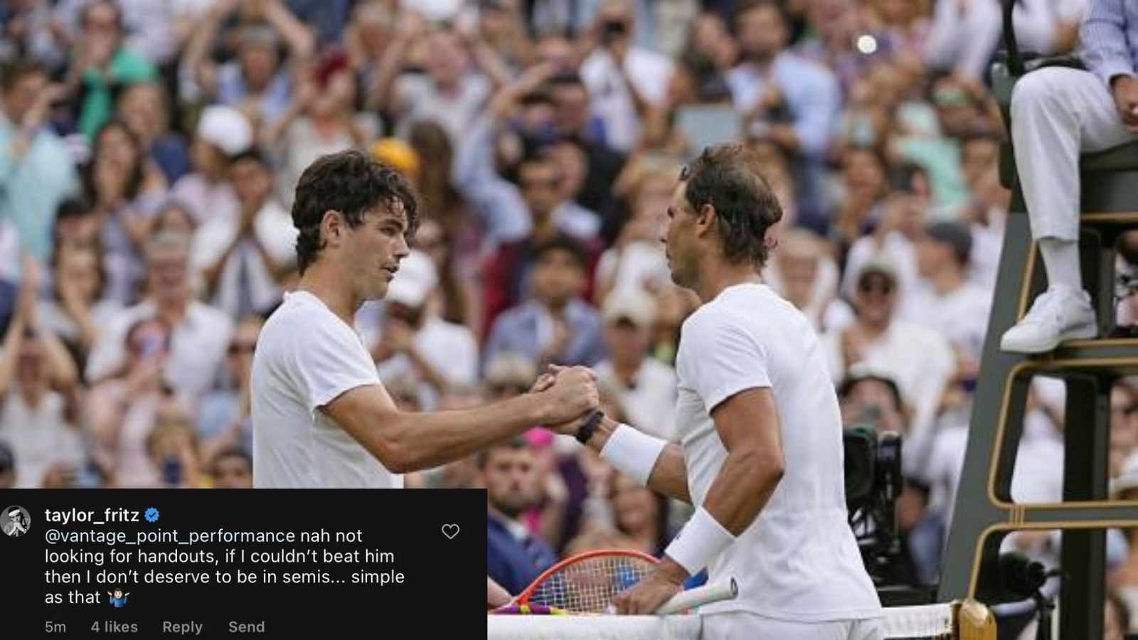 “If I couldn’t beat him then I don’t deserve it,” Taylor Fritz dismisses all talks of himself being promoted into the semifinals as the ‘lucky loser’ after Rafael Nadal’s withdrawal