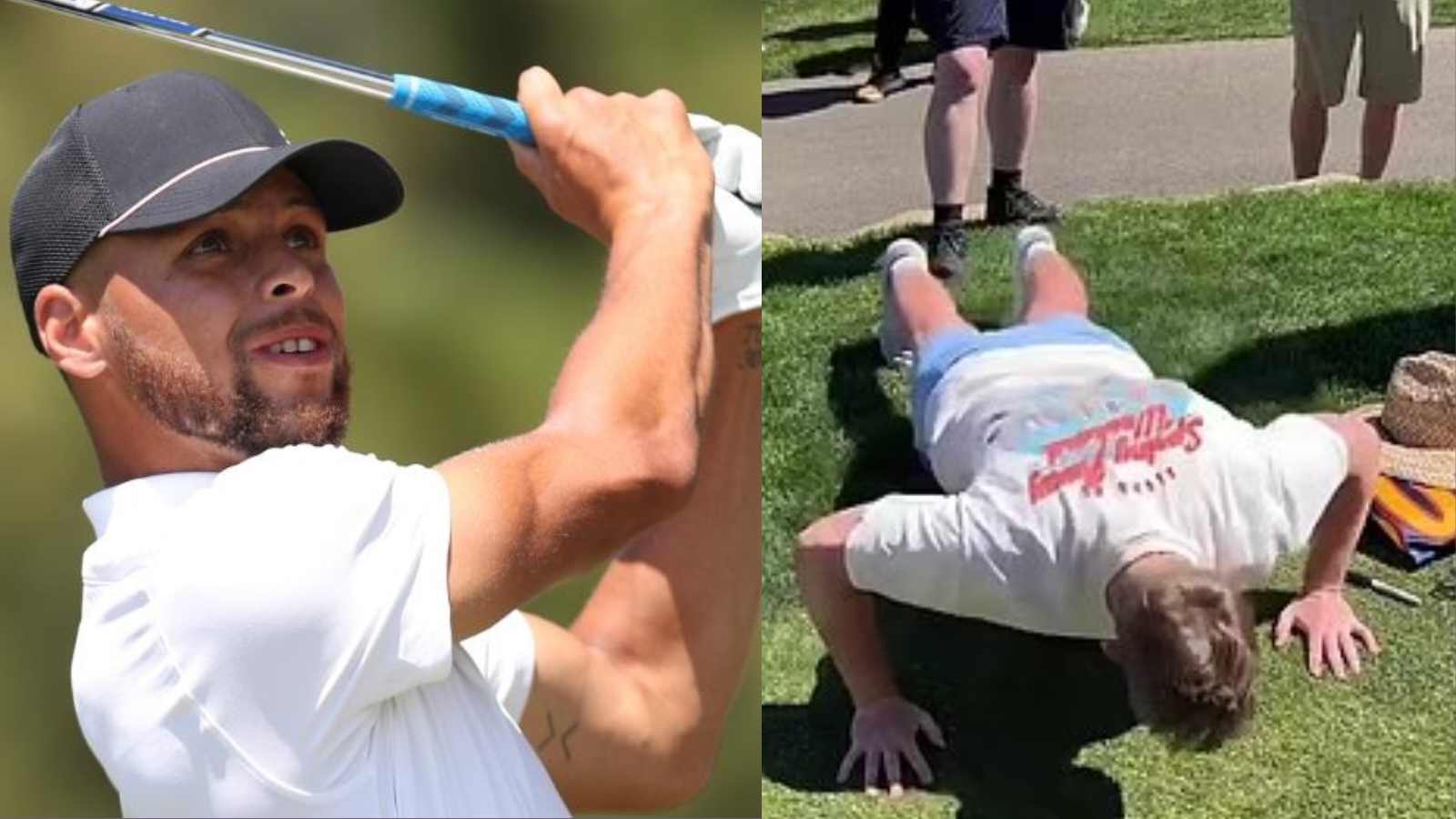 “A true fan favorite” Stephen Curry signed an autograph after making fan do pushups at the Golf course in the 2022 offseason