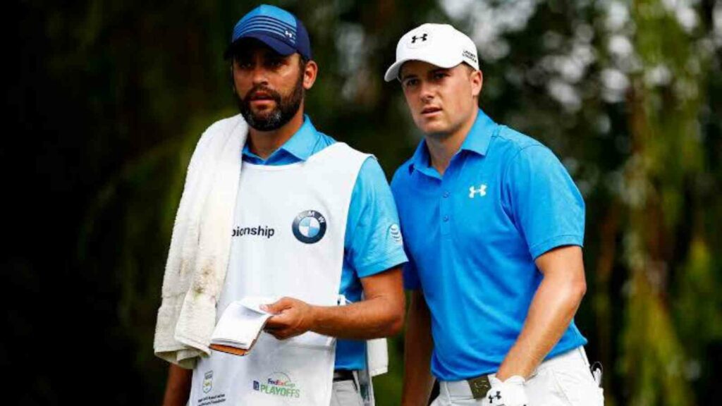 Jordan Spieth and Michael Greller