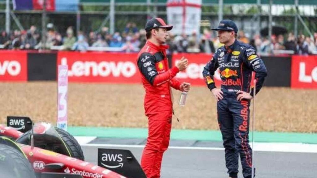 Charles Leclerc (on the left) and Max Verstappen (on the right)