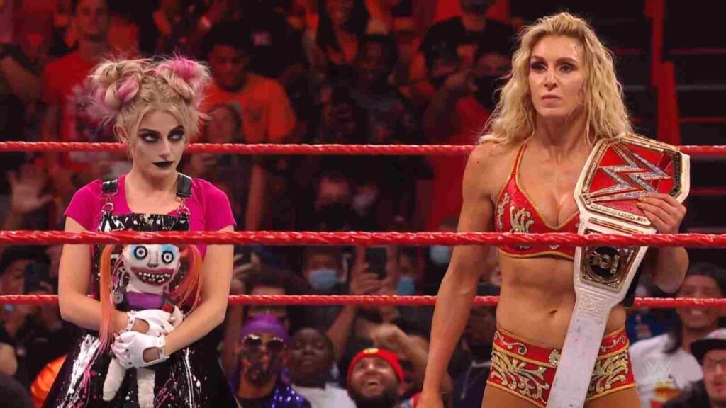 Charlotte Flair and Alexa Bliss on RAW in 2021