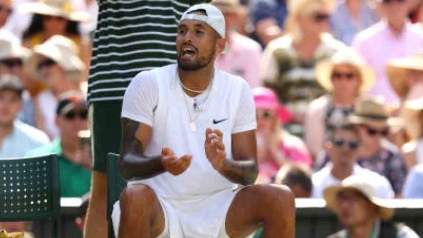 “She’s had around 700 drinks bro” Nick Kyrgios demands the umpire to remove an unruly spectator from Wimbledon final