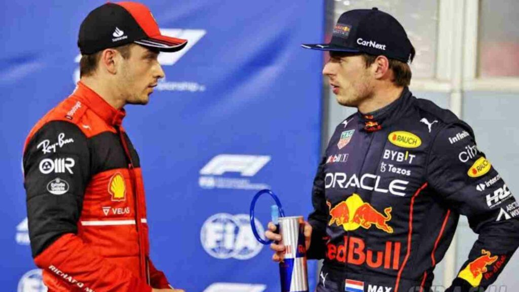 Charles Leclerc(on the left) and Max Verstappen(on the right)