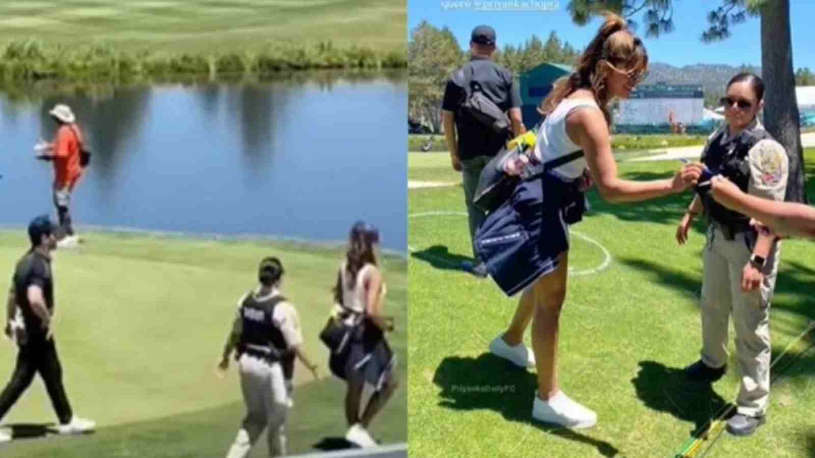 “Fun first round” – Actress Priyanka Chopra turns cheerleader for Nick Jonas at ACC Celebrity Golf Tournament