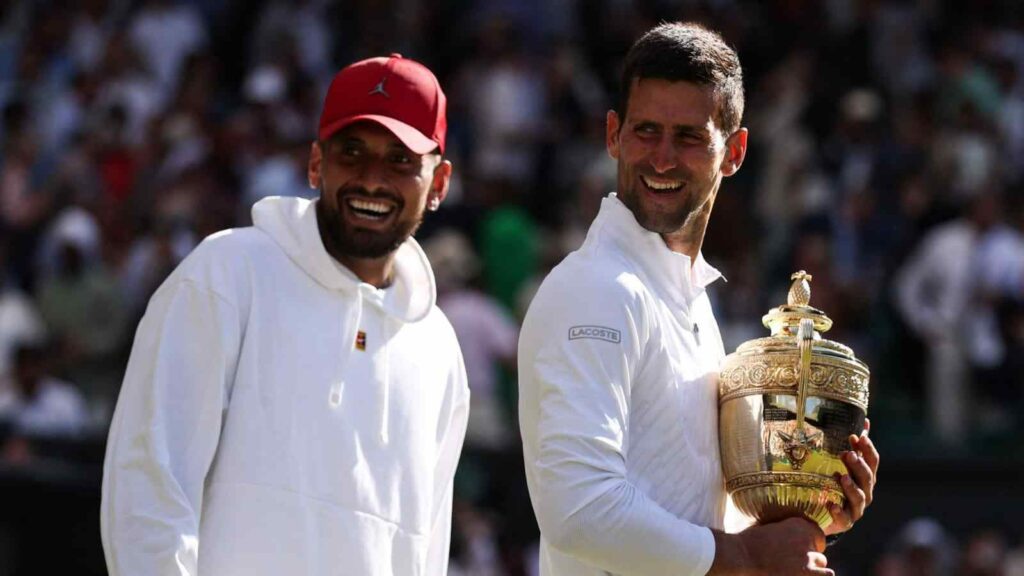 Nick Kyrgios and Novak Djokovic