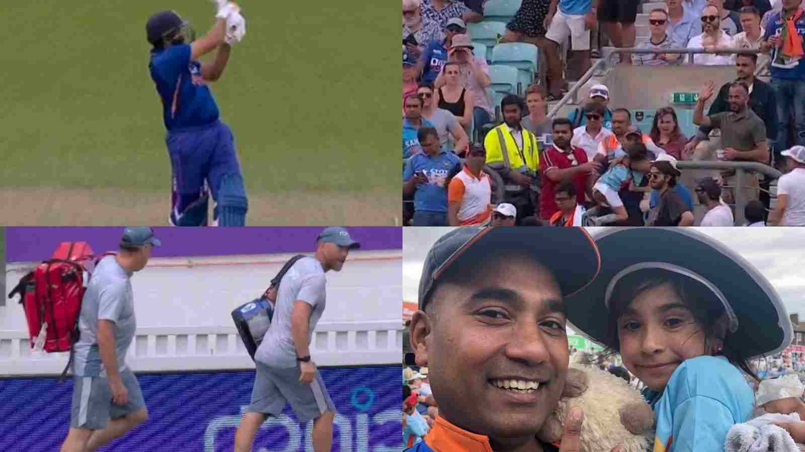 WATCH: Rohit Sharma’s pull shot for six hits small girl in the crowd in ENG vs IND 1st ODI