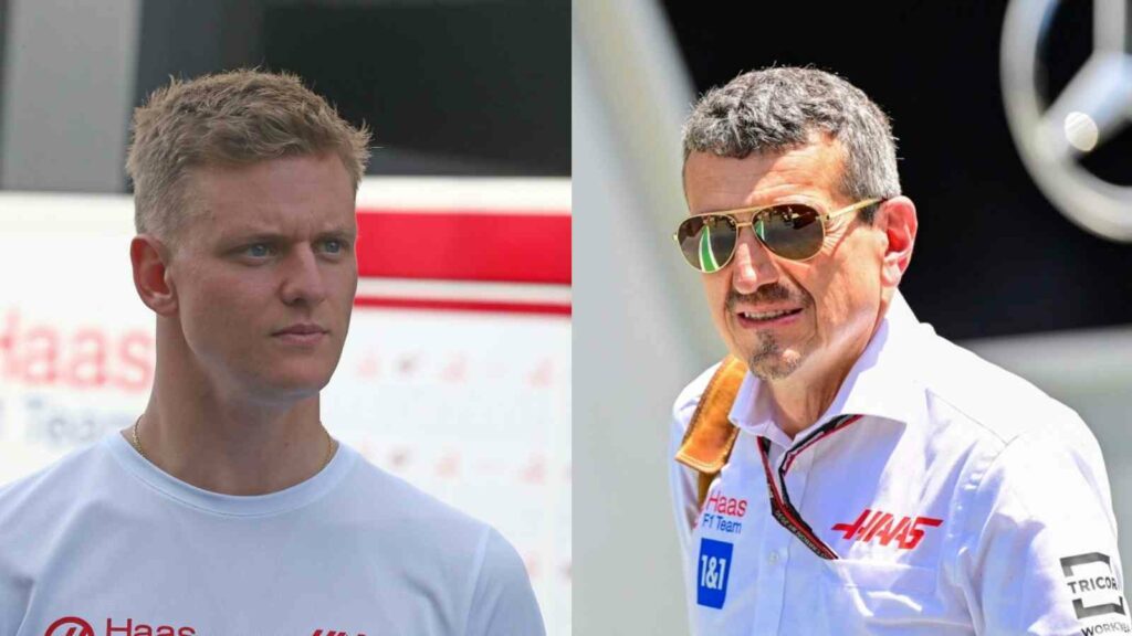 Mick Schumacher (Left) and Guenther Steiner (Right)