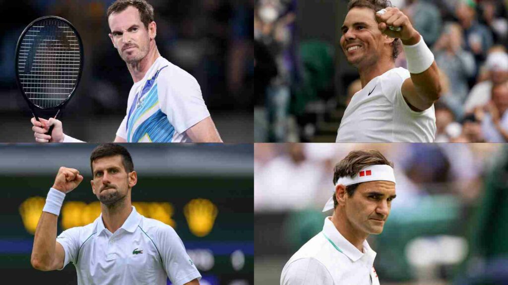 Andy Murray, Novak Djokovic, Rafael Nadal and Roger Federer