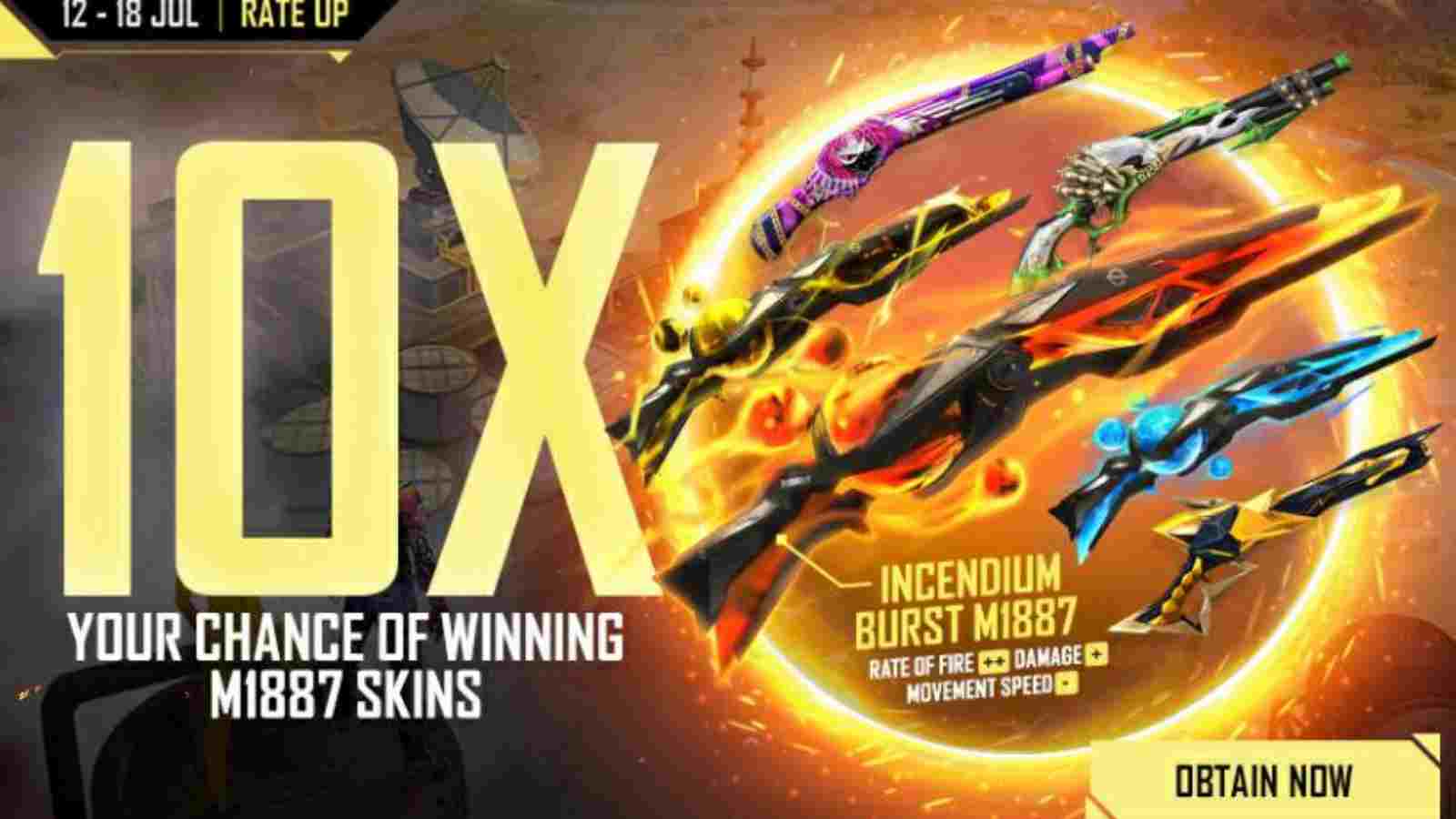 Free Fire MAX Rate Up Event: Rewards, And More For July 2022