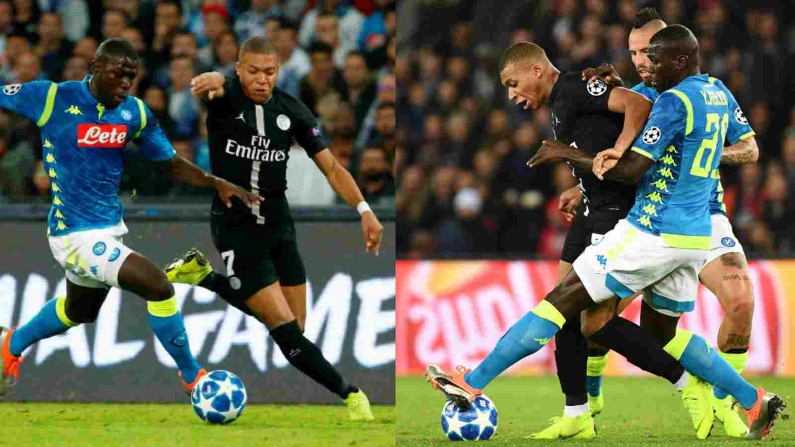 WATCH- When new Chelsea signing Kalidou Koulibaly pushed his teammate deliberately to defend against Kylian Mbappe in the Champions League